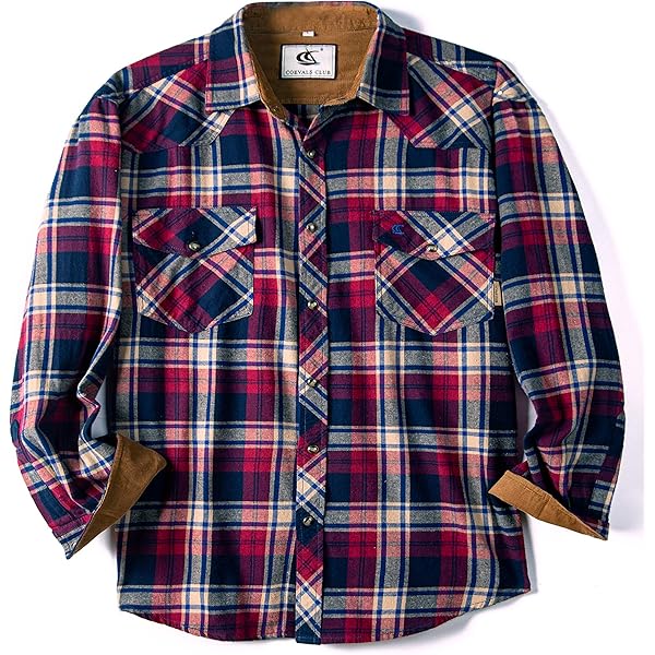 Amazon.com: Streetwear Men Plaid Long Sleeve Shirt Retro